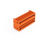 THT double-deck male header 1.0 x 1.0 mm solder pin angled orange