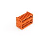 THT double-deck male header 1.0 x 1.0 mm solder pin angled orange