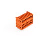 THT double-deck male header 1.0 x 1.0 mm solder pin angled orange