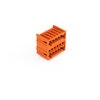 THT double-deck male header 1.0 x 1.0 mm solder pin angled orange