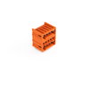 THT double-deck male header 1.0 x 1.0 mm solder pin angled orange