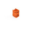 THT double-deck male header 1.0 x 1.0 mm solder pin angled orange