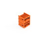 THT double-deck male header 1.0 x 1.0 mm solder pin angled orange