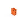 THT double-deck male header 1.0 x 1.0 mm solder pin angled orange