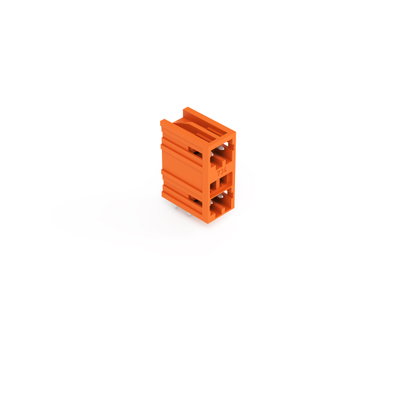THT double-deck male header 1.0 x 1.0 mm solder pin angled orange