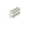 THT double-deck male header 1.0 x 1.0 mm solder pin angled light gray