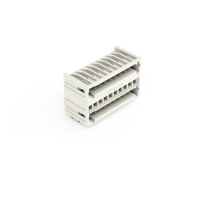 THT double-deck male header 1.0 x 1.0 mm solder pin angled light gray