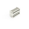THT double-deck male header 1.0 x 1.0 mm solder pin angled light gray