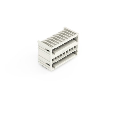 THT double-deck male header 1.0 x 1.0 mm solder pin angled light gray