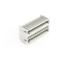 THT double-deck male header 1.0 x 1.0 mm solder pin angled light gray