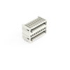 THT double-deck male header 1.0 x 1.0 mm solder pin angled light gray