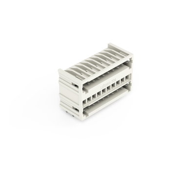 THT double-deck male header 1.0 x 1.0 mm solder pin angled light gray