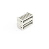 THT double-deck male header 1.0 x 1.0 mm solder pin angled light gray