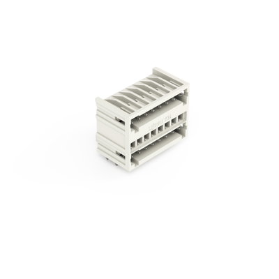THT double-deck male header 1.0 x 1.0 mm solder pin angled light gray