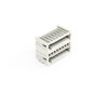THT double-deck male header 1.0 x 1.0 mm solder pin angled light gray