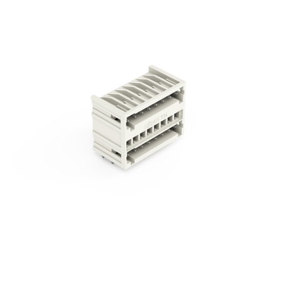 THT double-deck male header 1.0 x 1.0 mm solder pin angled light gray