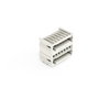 THT double-deck male header 1.0 x 1.0 mm solder pin angled light gray