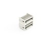 THT double-deck male header 1.0 x 1.0 mm solder pin angled light gray