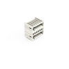 THT double-deck male header 1.0 x 1.0 mm solder pin angled light gray