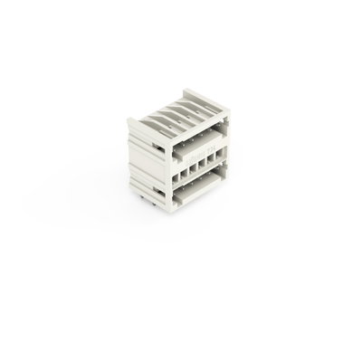 THT double-deck male header 1.0 x 1.0 mm solder pin angled light gray