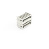 THT double-deck male header 1.0 x 1.0 mm solder pin angled light gray