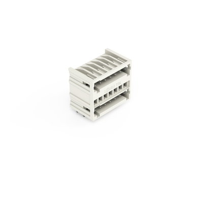 THT double-deck male header 1.0 x 1.0 mm solder pin angled light gray