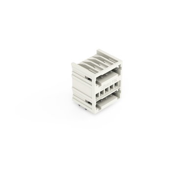 THT double-deck male header 1.0 x 1.0 mm solder pin angled light gray