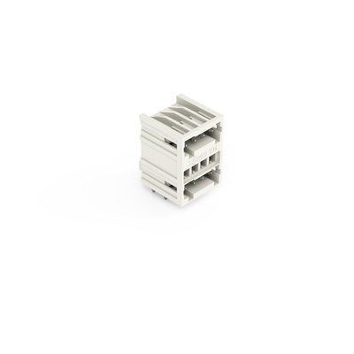 THT double-deck male header 1.0 x 1.0 mm solder pin angled light gray