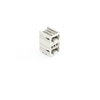 THT double-deck male header 1.0 x 1.0 mm solder pin angled light gray