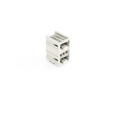 THT double-deck male header 1.0 x 1.0 mm solder pin angled light gray