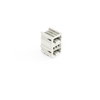 THT double-deck male header 1.0 x 1.0 mm solder pin angled light gray