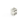 THT double-deck male header 1.0 x 1.0 mm solder pin angled light gray