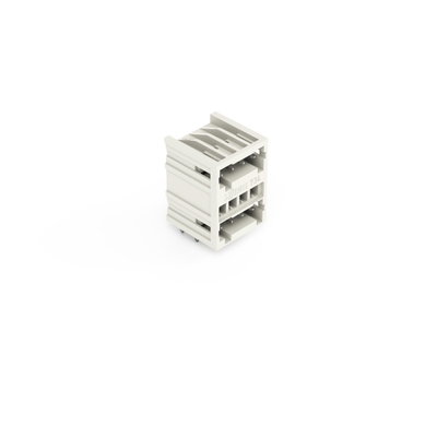 THT double-deck male header 1.0 x 1.0 mm solder pin angled light gray