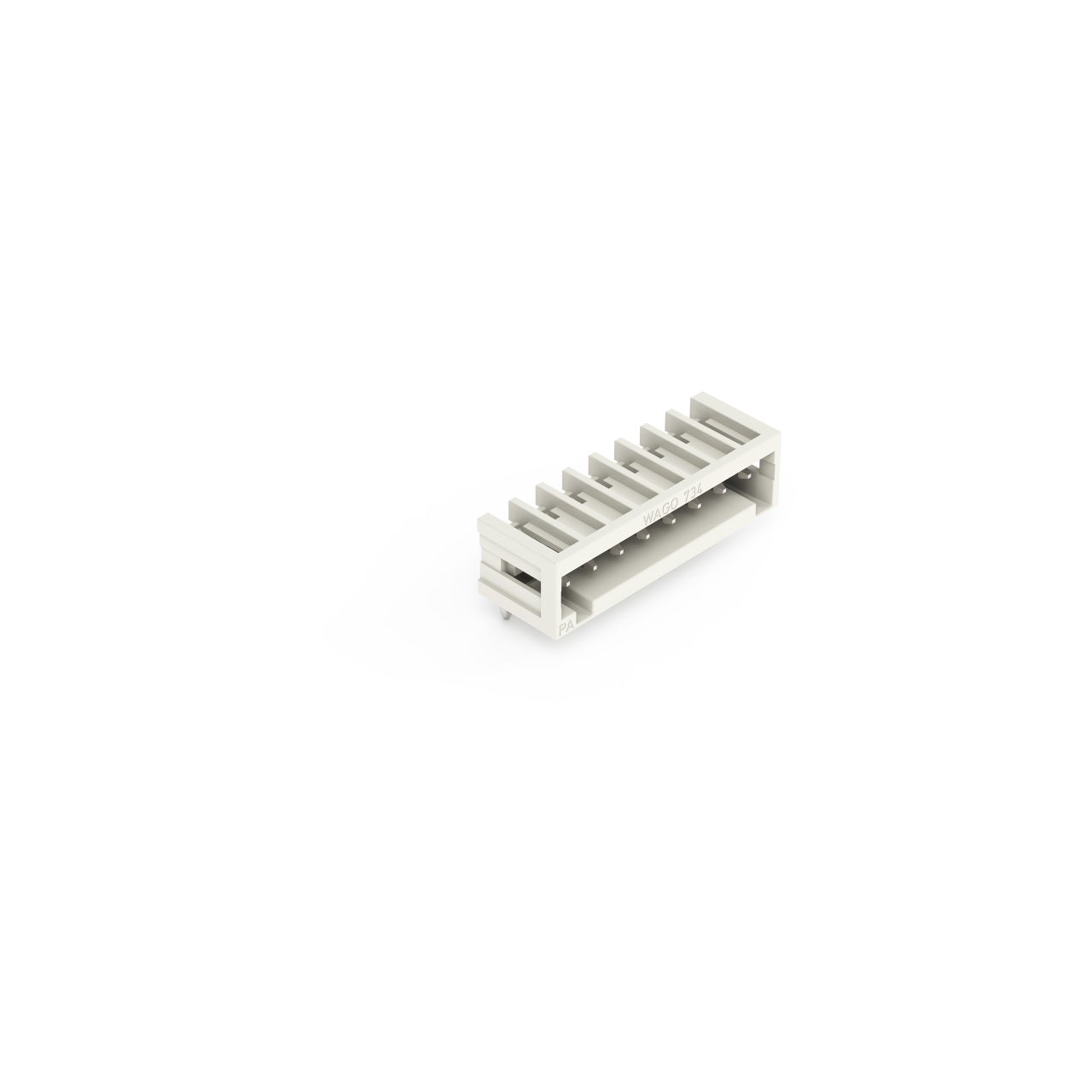 THT male header 1.0 x 1.0 mm solder pin angled light gray