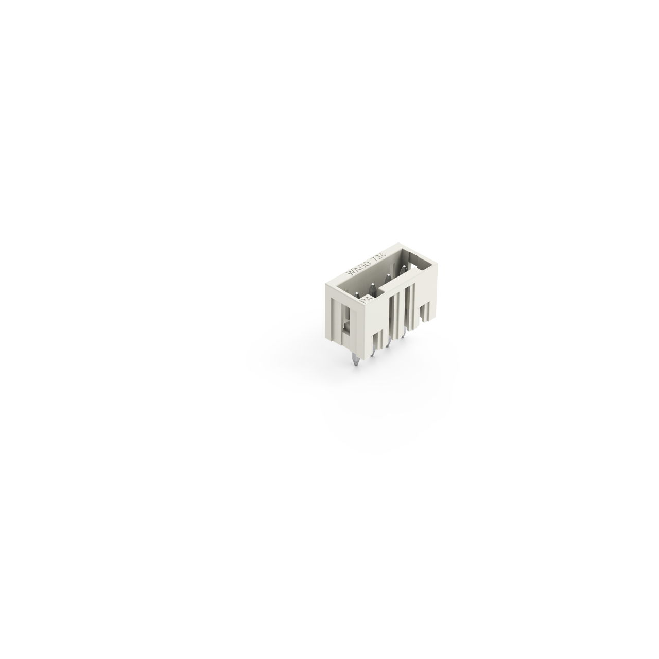 THT male header 1.0 x 1.0 mm solder pin straight light gray