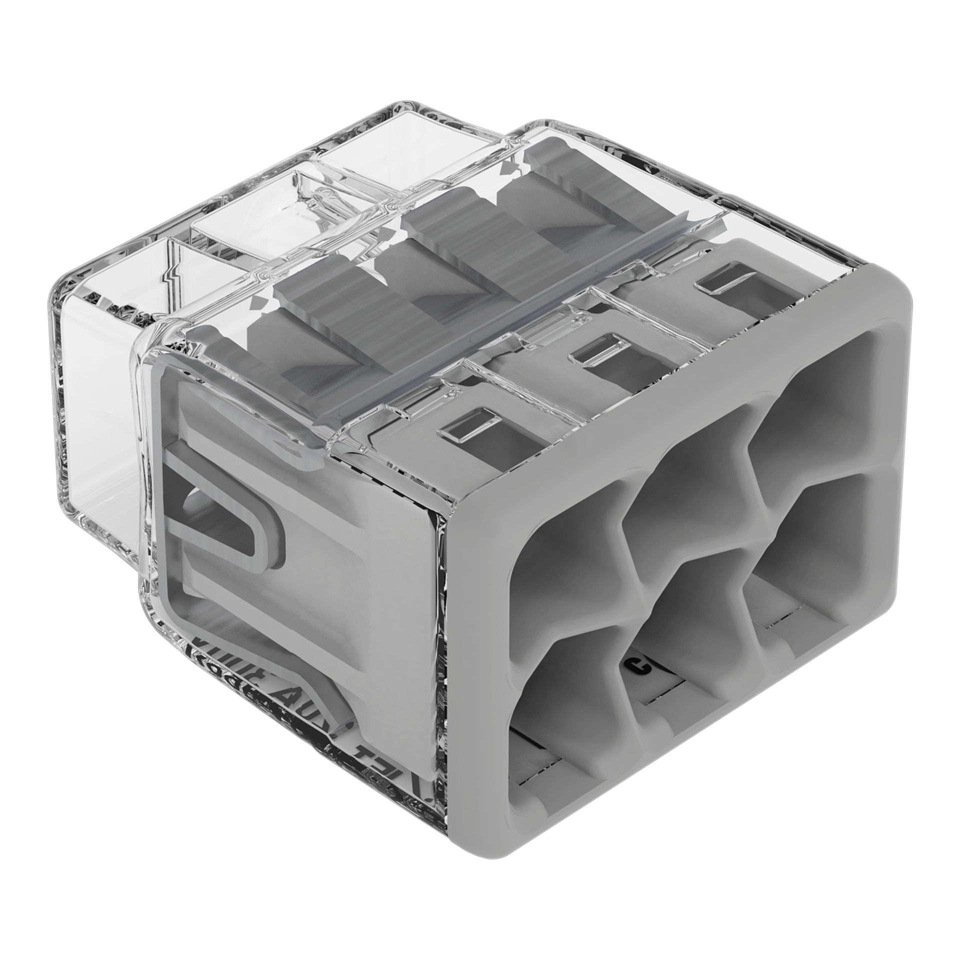 PUSH WIRE® splicing connector for solid and stranded conductors max. 4 mm² transparent