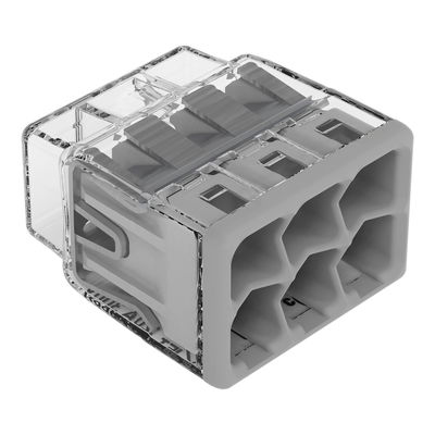 PUSH WIRE® splicing connector for solid and stranded conductors max. 4 mm² transparent