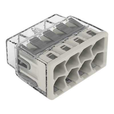 PUSH WIRE® splicing connector for solid and stranded conductors max. 4 mm² transparent