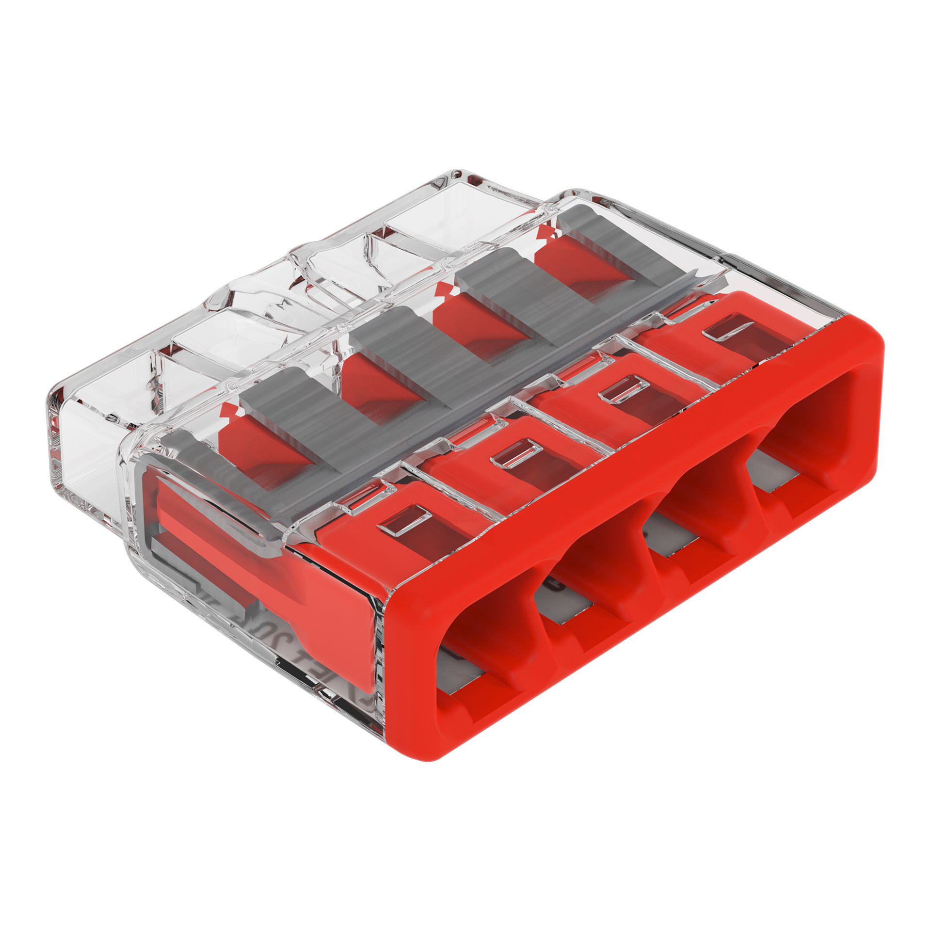 PUSH WIRE® splicing connector for solid and stranded conductors max. 4 mm² transparent