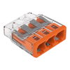 PUSH WIRE® splicing connector for solid and stranded conductors max. 4 mm² transparent