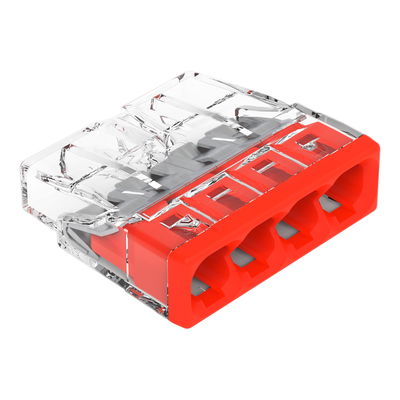 PUSH WIRE® splicing connector for solid conductors max. 2.5 mm² transparent