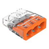 PUSH WIRE® splicing connector for solid conductors max. 2.5 mm² transparent