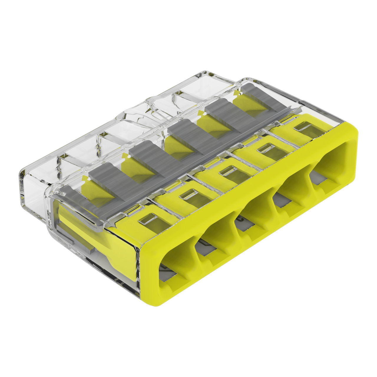 PUSH WIRE® splicing connector for solid and stranded conductors max. 4 mm² transparent