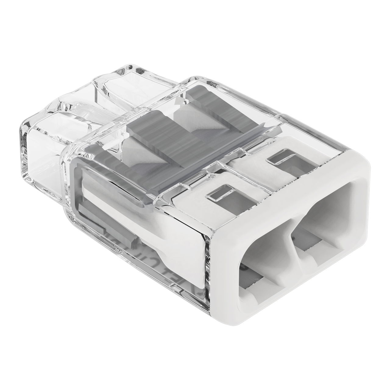 PUSH WIRE® splicing connector for solid and stranded conductors max. 4 mm² transparent
