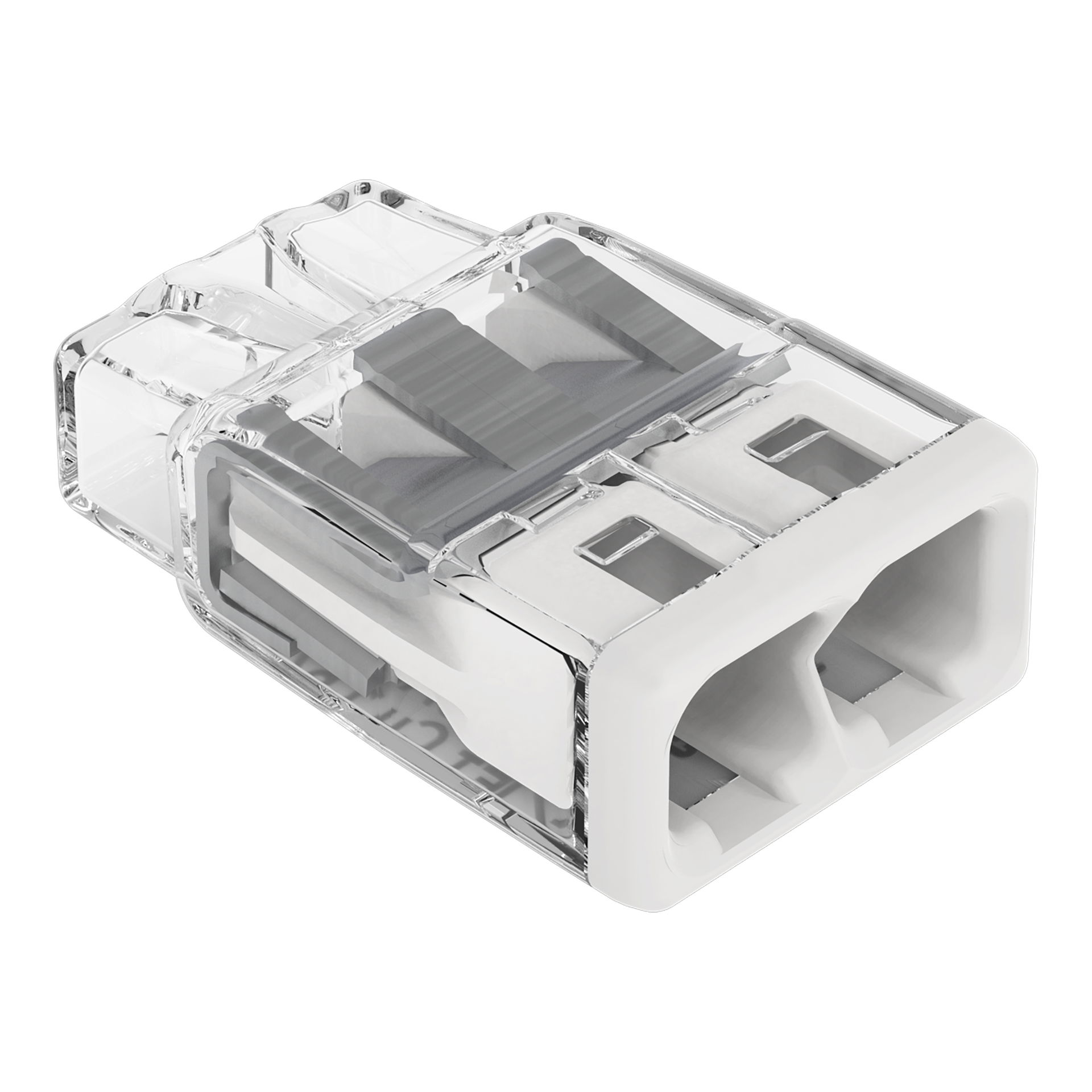 PUSH WIRE® splicing connector for solid and stranded conductors max. 4 mm² transparent