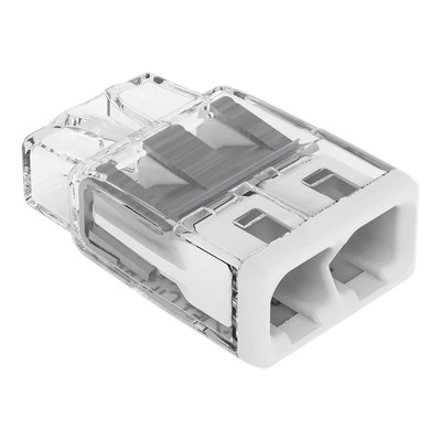 PUSH WIRE® splicing connector for solid and stranded conductors max. 4 mm² transparent