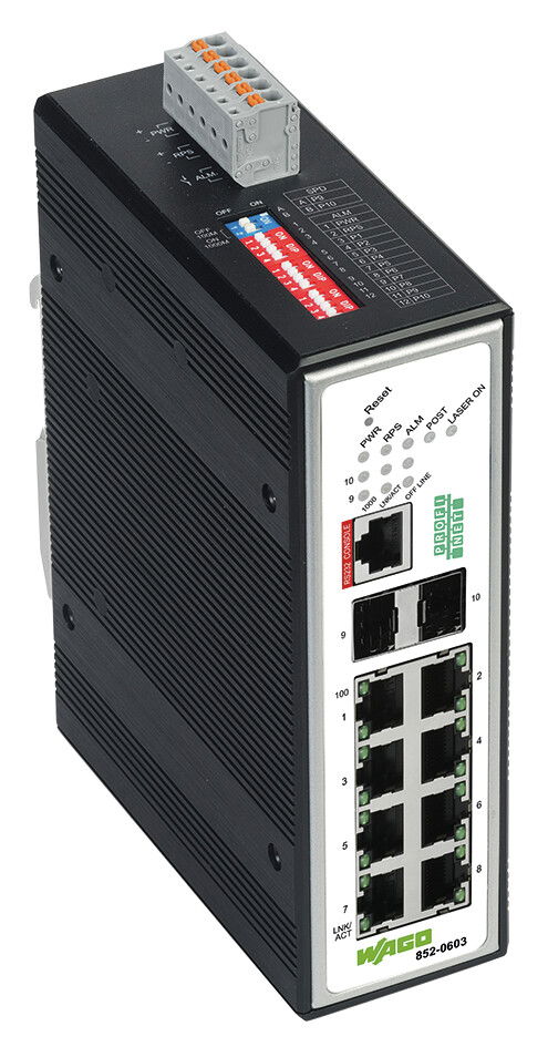 Industrial Managed Switch 8-port 100Base-TX 2-Slot 1000BASE-SX/LX