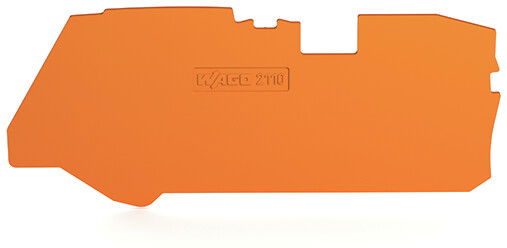 End and intermediate plate 1 mm thick orange