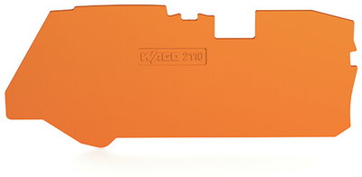 End and intermediate plate 1 mm thick orange