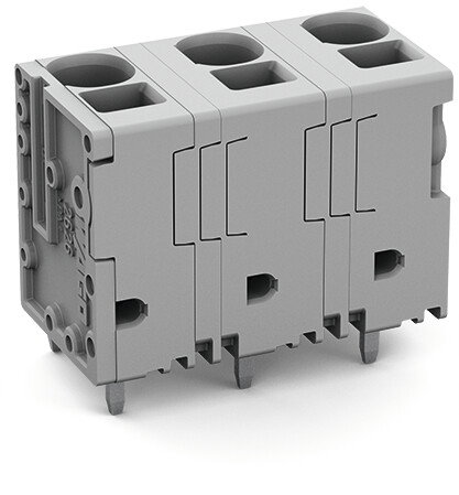 PCB terminal block 6 mm² Pin spacing 12.5 mm gray